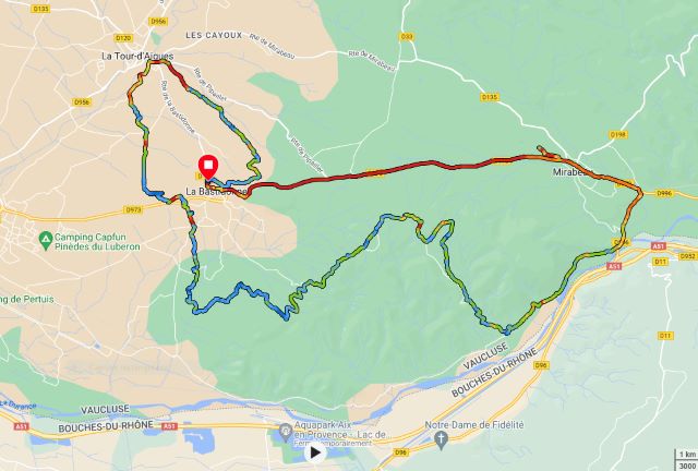 Parcours lors d'une sortie VTT avec départ de chenesverts-bucaille.com